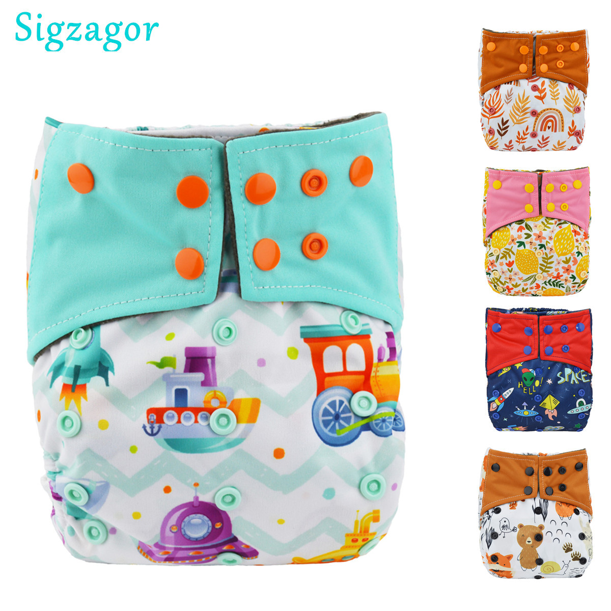 Cloth Diaper Insert - ALL IN ONE Charcoal Bamboo Baby