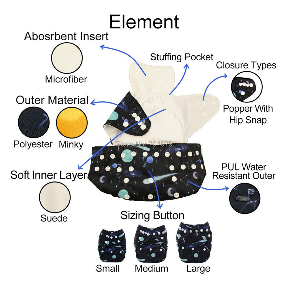 1pc ALVABABY Pocket Diaper for - огляд і ціна Cloth Diaper Insert